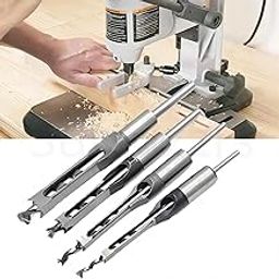 High Speed Steel Square Hole Saw Mortising Chisel (Pack of 1) Woodworking Tool Woodworking Square Drill Bits Auger Drill Bit-Silver (12.7mm 1/2″)-13