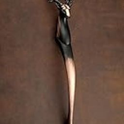 GLOXY ENTERPRISE Aluminium 12 inches Deer Shape Door Handle for Main Door Handle Wooden & Glass Door Handle, Pull Handles for All The Doors of House, Office, Hotels (Black Finish, Pack of 1)-image-1