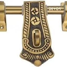 Devos Adjustable Latch Brass Durable Door Locking Mechanism for Gates Cabinets Main Doors Strong Rust Resistant Easy to Install Traditional Hardware for Home Office Safety-14