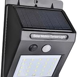 PremiumAV Solar Security Outdoor with 30 LEDs – Waterproof Wall-Mounted Motion Sensor for Home, Garden, Yard & Garage – Black Solar Powered Night-14