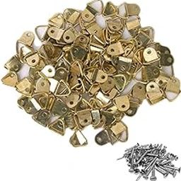 DIY Crafts 25 - Pcs Triangle Ring Picture Hangers Frame Hanging Hangers Single Hole Small Triangle D-Ring Picture Frame Hangers Single (Pack Of 25 Pcs, Triangle Ring)-12