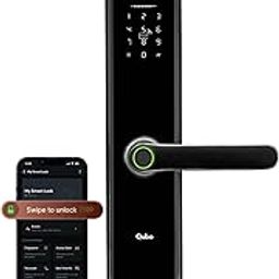 QUBO Smart Door Lock Elite from Hero Group | 7-Way Unlocking | Fingerprint | OTP Remote Unlocking | PIN | RFID Card | Mobile App | Mechanical Key | 1 Year Brand Warranty | (Black)-picture-12