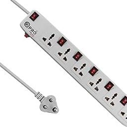 Power Strip, 6-Outlet Extension Board, 4.5 Meter/15 feet Power Cable, 6 Individual Indicator Switch,Fuse Protection,Upto 10 Watt, for Home & Office (6 Plug+6 Switch)-picture-23