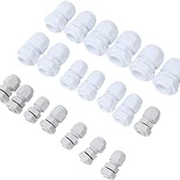 Uonlytech 20pcs Waterproof Cable Gland Joint Cable Gland Connector Cable Gland Joint for Electrical Equipment Cable Connector White Pull-resisting Connector-image-55