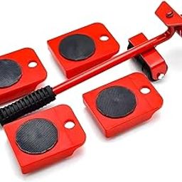 EUHOMI Furniture Lift and Move Tool Set, Heavy Duty Furniture Slider with Wheels, 360° Rotation Dolly Mover with Lifter, 34cm Rod Length-image-62
