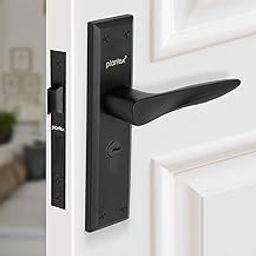 Plantex Heavy-Duty Door Lock Set - Main Door Lock Handle Set/ 6-Lever Lock Mechanism with 3 Years of Warranty/Mortise Lock with 3 Keys, Brass Lock Body & Cylinder(Black)-image-57