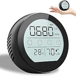 TERRIFI Mini CO2 Monitor, 3-in-1 Portable Carbon Dioxide Detector Temperature Humidity Air Analyzer, Stylish Highly Accurate CO2 Meter Sensor, Air Quality Monitor for Home Indoor Travel-image-60