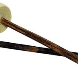 SM'SAI MUSICALS International Quality Brown Wood and Foam Material Bass Drum Beater-18
