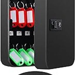 Key Storage Combination Lock Cabinet Lock Box Wall Mount with 20 Keys Capacity Black Matte (Black 20 Keys Capacity)-40