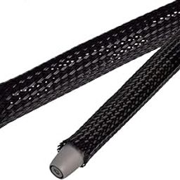 GLOBOMOTIVE FR-PET Braided Cable Sleeve - Wire Management Sleeve for Cable Protection, Expandable USB Cable Power Cord Audio Video Cable (5 feet, 1 inch)-image-80