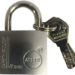 Small Size computur Key Lock for Door Gate Lock I Lock for Tool Box, Shutters, Shops & Offices I Corrosion Resistant Shackle I Silver Finish-54