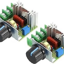 2000W SCR Voltage Regulator Dimmer Pack of 2 High Power 220V Thyristor Controller Adjustable AC Motor Fan Light Speed Temperature Controller Module-3