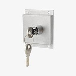 Dorset Sliding Door Wardrobe Lock - 25mm With Dimple Key (Nickle Silver Finish) [AL500NS (25)]-23