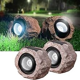 DGSCAK Solar Powered Outdoor Lights(2pcs), Solar Rock Lights Super Bright Solar Spot Garden Lights, IP65 Waterproof Garden Lights Solar Outdoor Solar Lights for Garden Yard Walkway Pathway Patio-20