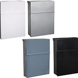 The Style SutraWall Mount Mailbox Galvanized Iron Postbox Vintage Style Lockable Letter Box White-image-33