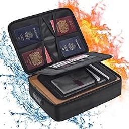 SVK Dream Document Bag with Lock File Storage Organizer Bag Waterproof Safe Pouch Bag for Home Office Travel-image-55