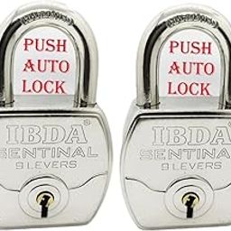 IBDA 2 Locks with Same Key | Multiple Locks with Single Key | Steel Body | Common Key Lock | Push Lock for Home, Shutter, gate, Door, kadi, Shop, Outdoor, Indoor | Same Key Lock Set of 2 with 4 Keys-13