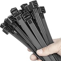 Heavy Duty Nylon Cable Ties, Self-Locking Wire Fastener Organizer, Pack of -100 (Black, 4.8x250mm(10inch))-image-60