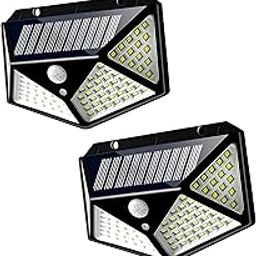 DEBIRE Solar Lights Outdoor Motion Sensor Security LED Spotlight for Garden, Home, Outdoors | Wireless Motion Sensor Light (Black, 2)-image-92