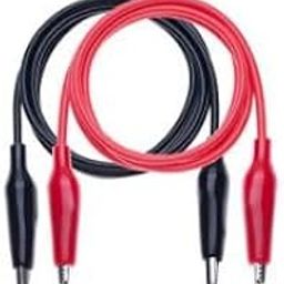 Crocodile Clip Connector To Crocodile Clip Cable Code 4mm Heavy duty copper wire cable 14/16AWG 1METER / 39 inches for Test purpose-4