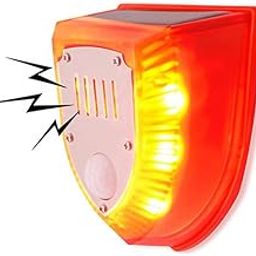 Aolyty Solar Warning Lights, 100DB Alarm Sound, 3 Working Modes Solar Power Motion Sensor Flash Strobe Light Security Siren Wall Lamp Waterproof for Pasture, Farm, House, Yard, Barn, Home (1Pack)-11