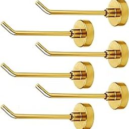 XIHIRCD 6pcs Gold Magnetic Hooks, 1.7lb 3 Inch Long Heavy Duty Neodymium Iron Boron Magnetic Cruise Hooks for Cruise Ship Garage Kitchen Refrigerator-image-50