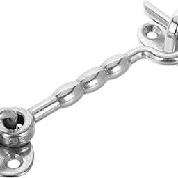 BCOATH Secure Barn Door Latch Stainless Steel Eye Hook Latch Trailer Gate Lock Door Hook Lock Easy Install Hardware-image-12