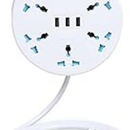 klick Gadgets Travel Power Strip Extension Box 3 USB Ports and 5 Outlets with Universal Sockets | Multi Plug Socket with Safety ShutterExtension Cord 2.5 mtr for Desktop Charging Station | 8 in 1-image-42