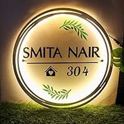 The C A F Customized Acrylic Round Led Name Plate for Office, Home Entrance, Office Signs, Brand Outlets Corporate Offices, House Warming Gift (15 inch)-picture-1