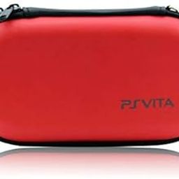 TCOS TECH PS Vita Carry Case Hard Shell Cover EVA Bag Pouch for Sony Playstation PS Vita PSV 1000 and 2000 - Red-image-69
