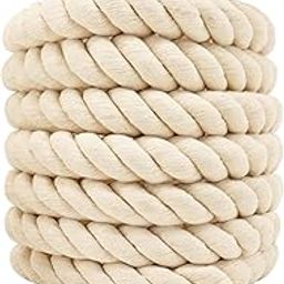 VNQ Strong Cotton Rope 1 Inch Thick Rope for Decor, Hanging, Tug of War ETC Heavy Duty Natural Rope Multi Purpose Use Thick for Multi Uses Moti Rassi Compatible Macrame Thread Cord (5 FEET)-17