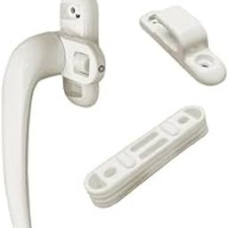 Aluminium Window Handle, Single Point Lock, Left Side, White, Door & Window Replacement Handle, Pack of 1-picture-1