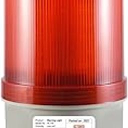 iota BL159 AC 110 and 220V and DC 12 and 24V LED Industrial Revolving Warning and Rotate Light Signal Tower Lamp with Sound Alarm Buzzer Siren (Medium, Red)-12