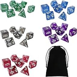 Toy 35Pcs Polyhedral Dices with Storage Bag Toy for Table Games Parties Style A Game Pieces, Parts-image-42
