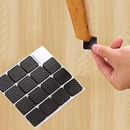 FANCY FINDINGS 18Pcs Furniture Pads for Floor Protection Self-Adhesive Chair Leg Pads, Non Skid Square Felt Pads Floor Protectors, Noise-Reducing Furniture Grippers for Hardwood Floors, Tile, Marble-13