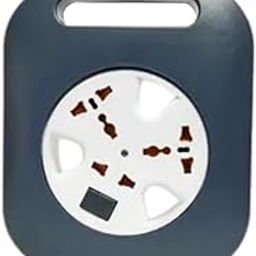 Wellberg PowerDisk 6A 2-Pin Extension Board with 4M Copper Cord | 3 Sockets (1 Two-Pin + 2 Three-Pin), Master Switch, LED Indicator | Compact Flex Box with Safety Shutter & Ergonomic Body-image-82
