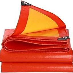 GREEN LIFE INDUSTRIES Tarpaulin Sheet Waterproof Tirpal 160 GSM (15 x 18 Feet) Multipurpose Plastic Cover Tharpai for Truck, Home Roof, Rain (Orange/Yellow) (15X18 Orange TARPAULINE)-picture-11