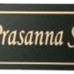 BHATIYA ARTS Customizable Door Nameplate | Elegant Gold & Black Finish | ACP Plate for Home, Office & Flat Use | 11x2 inch-image-91
