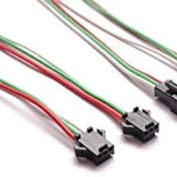 QBM JST SM 3 Pin Plug Male and Female Pair Connector Adapter with 155 mm Electrical Cable Wire for LED Light,(Pairs of 10)-13