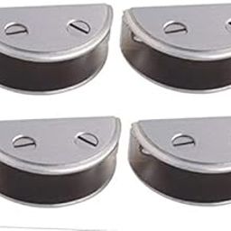 4ever Stainless Steel D Type Glass Shelf Bracket 2 Inches 8 MM Silver Pack of 4 Pcs-12