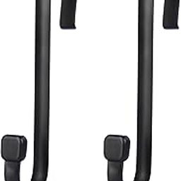 Heavy Duty Carbon Steel Over The Door Hook Hanger/No Drilling Required with Rubber Grip - Pack of 2-52