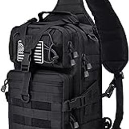 HAOMUK Tactical Sling Bag Pack Military Rover Shoulder Sling Backpack EDC Molle Assault Range Bag.-image-51