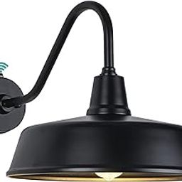 Slopers Barn Lights Outdoor 15 Inch Large Classic Gooseneck Light,Farmhouse Wall Mounted Barn Lights from Dusk to Dawn,Home Gooseneck Barn Light Outdoor for Porch,House and Garage.-image-30