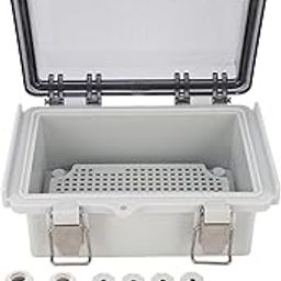 Waterproof Electrical Junction Box IP67 ABS Plastic Enclosure with Hinged Housing,Transparent Cover, Wall Brackets, for Electrical Project 150×100×70mm (5.9in×3.9in×2.8in)-16