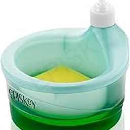 Episkey Dish Soap Dispenser with Sponge Holder 2 in 1 1000ml Transparent PE for Kitchen Restaurant-15