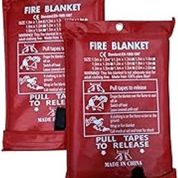 Emergency Fire Blanket - 2 Pack - 40” x 40” Fiberglass Fire Blanket for Home and Kitchen - Fire Safety & Emergency Supplies - Home & Kitchen Fire Extinguisher - Home Essentials-image-83