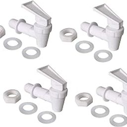 CALANDIS™ 4 Pieces Replacement Cooler Faucet Water Beverage Lever Pour Dispenser Valve White | Hot/Cold Water Dispensers | Plumbing & Fixtures | Home Improvement-image-56