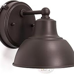 CORAMDEO Oakhouse Twilight To Dawn 6" Barn Light Outdoor Farmhouse Porch Rustic Bronze Finish White Reflective Interior Photocell Sensor Automatically Activates Fixture Wet Spot-image-83