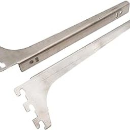 ATORSE 2Pcs Shelf Bracket Shelving System Bracket for Pantry Upright Closets Offcie 25cmx6cm|Home & Garden|Furniture|Bookcases-image-1