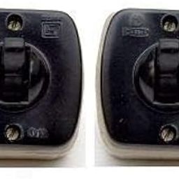 Ridhi Home and Decor Vintage/Old Type Switch 6amp | ISI Mark Old Square Bakelite 1Way Light Switch with Ceramic Base (2)-18